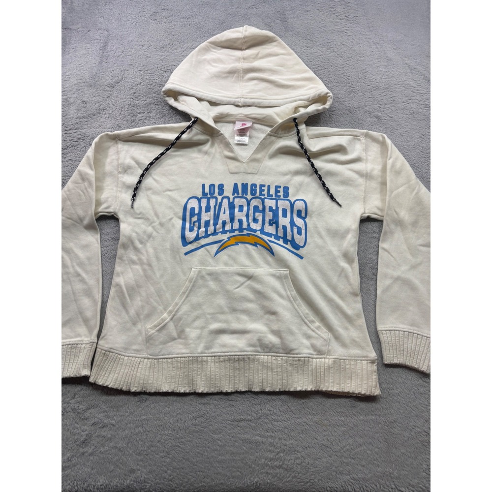 NFL Team Apparel Los Angeles Chargers Hoodie Cream‎ Girls Teens Size Large 11/13